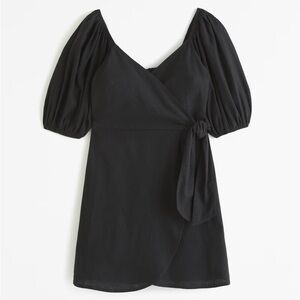 Abercrombie Puff Sleeve Wrap Mini Dress